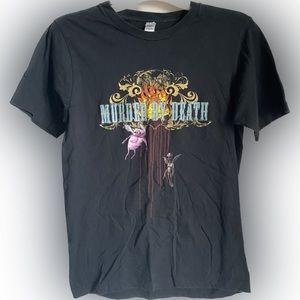 Vintage Y2K Murder by Death slim fit band tee demons design Size Small Hot Topic